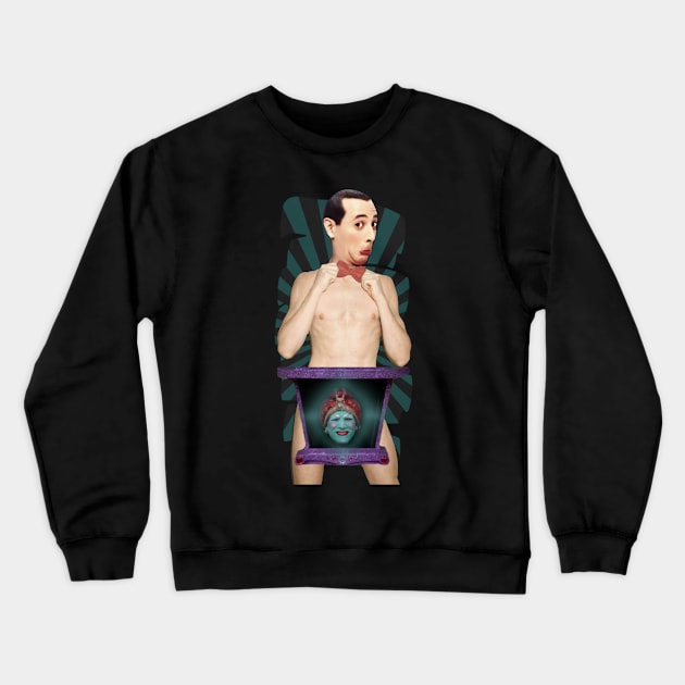 Pee Wee Herman Funny Features Crewneck Sweatshirt by Thunder Lighthouse